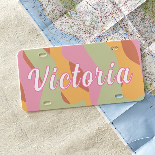 Retro Personalized Business Name License Plate (In Situ)