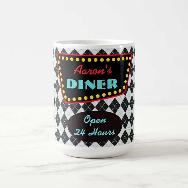 Retro Personalized Diner Mug (Center)