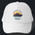 Retro Personalized Matching Family Cruise Ship Trucker Hat<br><div class="desc">Matching retro cruise ship retro design personalized for the whole family on a well deserved vacation. Would look great in the family photos and makes a great keepsake. Simply add your family name,  the departure port and destination or add the year of the cruise by clicking the "Personalize" button.</div>