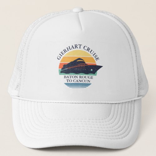 Retro Personalized Matching Family Cruise Ship Trucker Hat