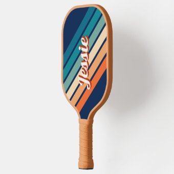 Retro Personalized Name Pickleball Paddle | Zazzle