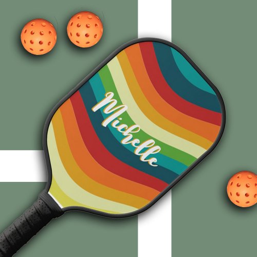 Retro Personalized Name Pickleball Paddle