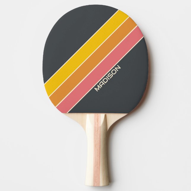 Retro Personalized Name Ping Pong Paddle (Front)