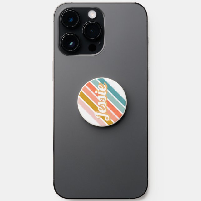 Retro Personalized Name PopSocket (Front)