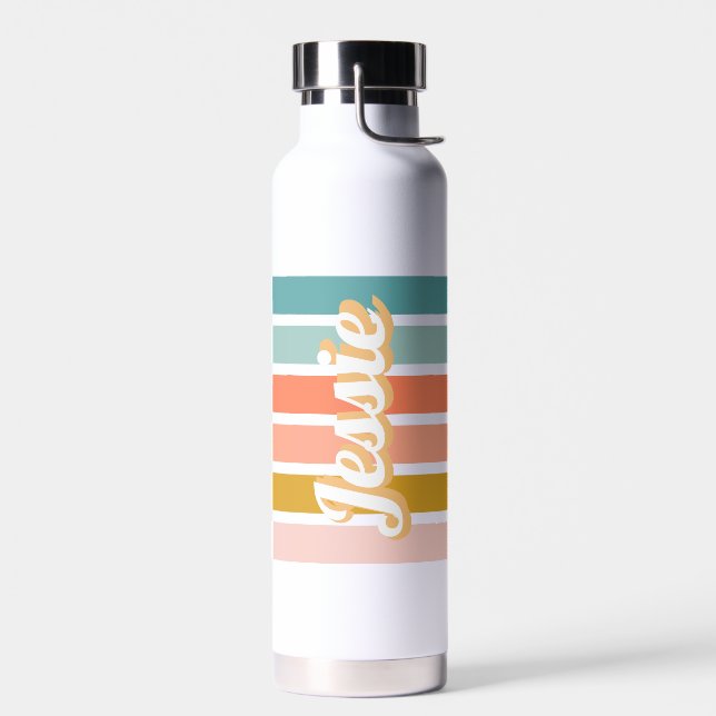 Retro Personalized Name Water Bottle (Left)