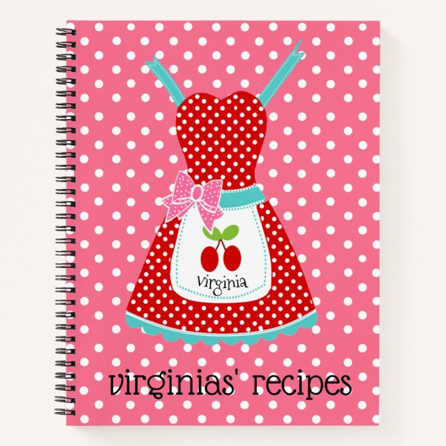 Retro Personalized Recipe Book (Front)