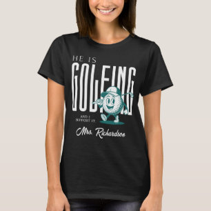 Retro Personalized Script Mrs White Fun Golf Wife T-Shirt