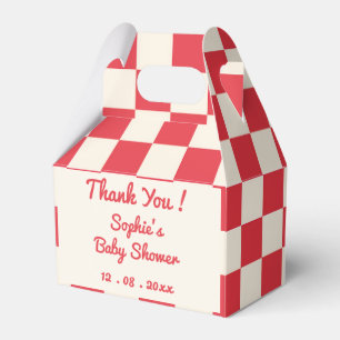 Retro Personalized “Thank You” Baby Shower Favor Boxes