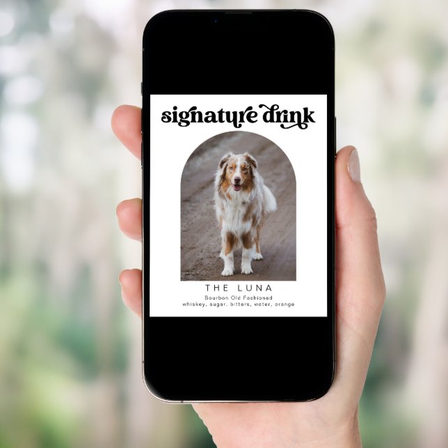 retro pet signature cocktail bar sign (Front Digital)