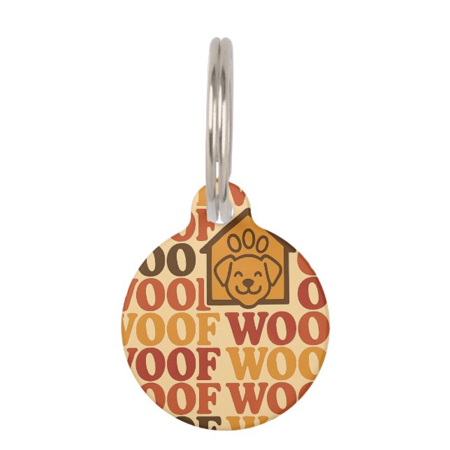 Retro Pet Vibes ID Tag (Front)