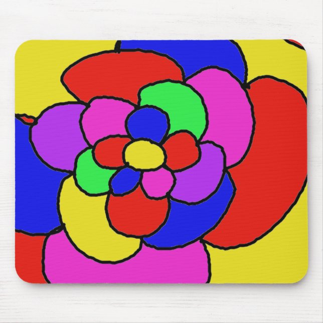 Retro petals mouse pad (Front)