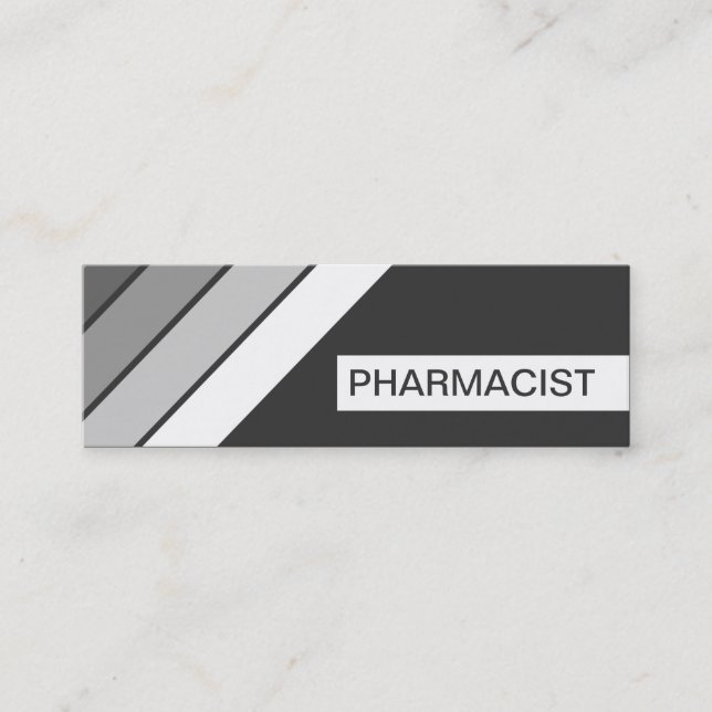 retro PHARMACIST Mini Business Card (Front)