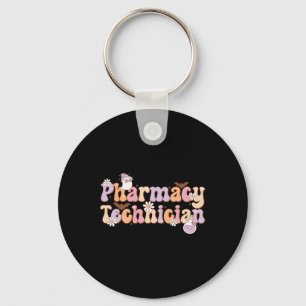 Retro Pharmacy Technician Halloween Spooky Pharmac Keychain