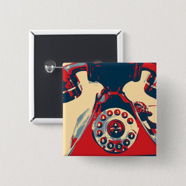 Retro Phone Button (Front & Back)
