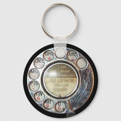 RETRO PHONE DIAL keychain