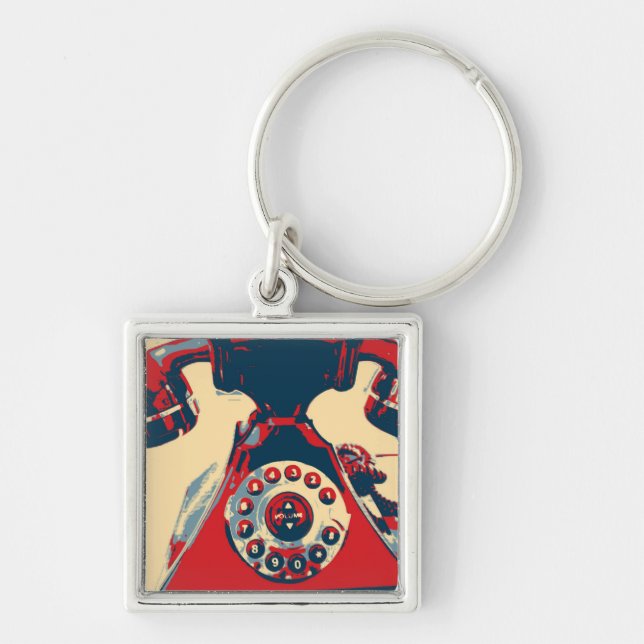 Retro Phone Keychain (Front)