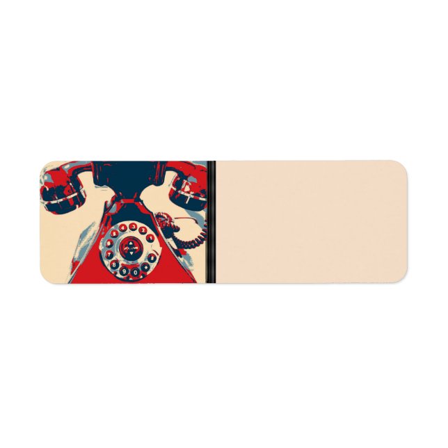 Retro Phone Return Address Label (Front)