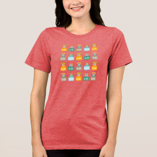 Retro Phone Vintage Girly Hello Cute Colorful Tri-Blend Shirt