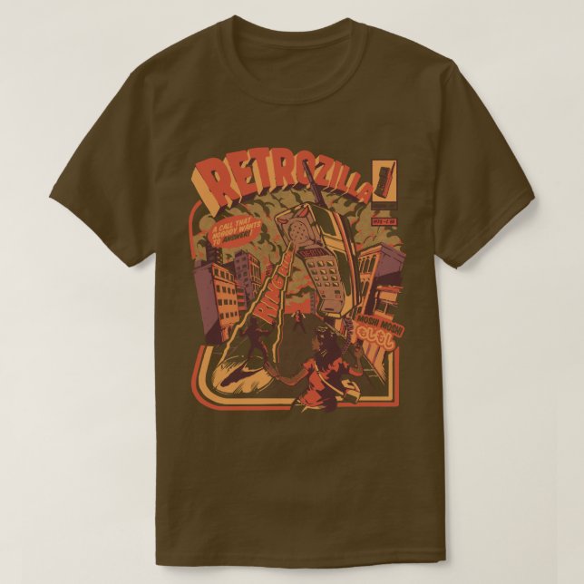 Retro Phonezilla T-Shirt (Design Front)