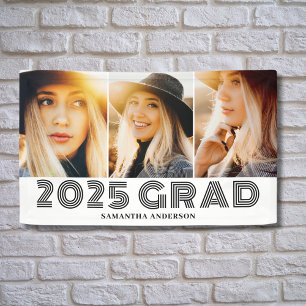 Retro Photo Collage 2025 Graduation Banner