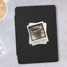 Retro Photo Frame Personalized Black iPad Cover