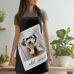 Retro Photo Frame with One Big Picture Apron<br><div class="desc">A vintage and trendy design with a retro picture border that you can add your favorite selfie or portrait of a friend. Use a square photo to create a unique and personal gift or keep the hipster puppy and make a trendy keepsake. If you need to adjust the pictures, click...</div>