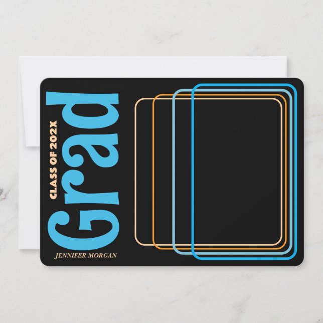 Retro Photo Graduation Invitation (Front)