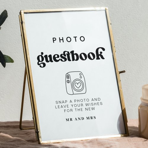 Retro Photo Guestbook  Wedding photo booth sign