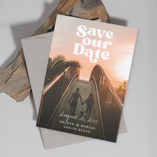 Retro Photo Save the Date Cards