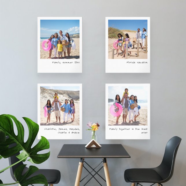 Retro Photographs With Handwritten Font Wall Art Sets (Retro Photographs With Handwritten Font Wall Art Sets from Ricaso. Add own photos and text.)