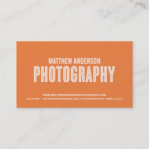RETRO | PHOTOGRAPHY BUSINESS CARD
