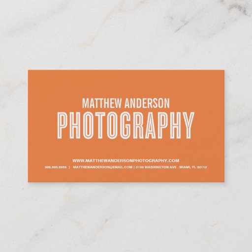 Customizable RETRO | PHOTOGRAPHY BUSINESS CARD
