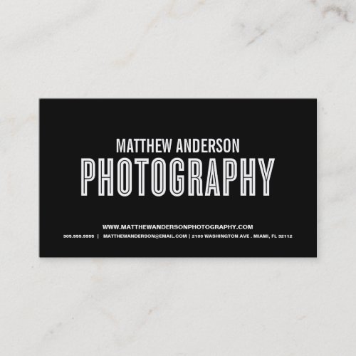 RETRO | PHOTOGRAPHY BUSINESS CARD