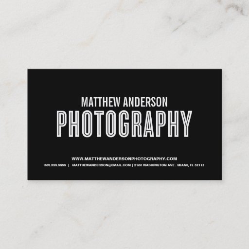 Customizable RETRO | PHOTOGRAPHY BUSINESS CARD