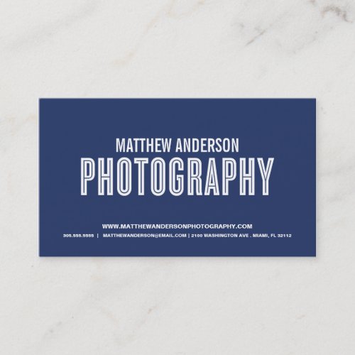 RETRO | PHOTOGRAPHY BUSINESS CARD