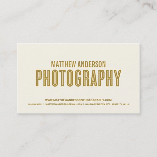 RETRO | PHOTOGRAPHY BUSINESS CARD