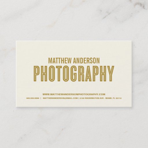 Customizable RETRO | PHOTOGRAPHY BUSINESS CARD