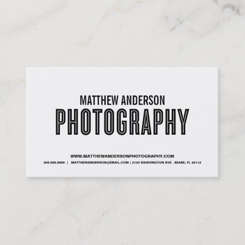 RETRO | PHOTOGRAPHY BUSINESS CARD