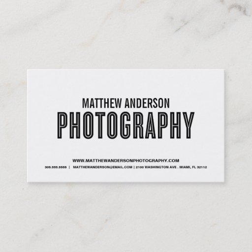 Customizable RETRO | PHOTOGRAPHY BUSINESS CARD