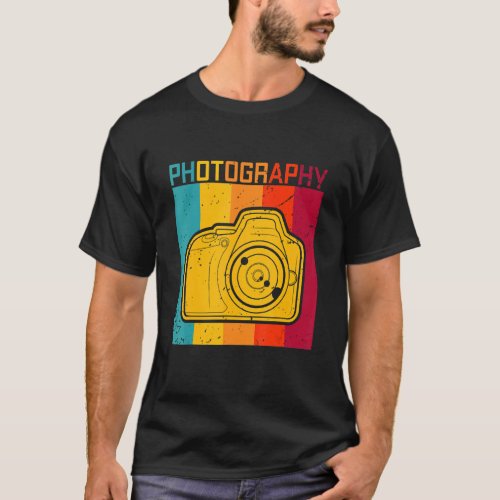 Retro Photography Camera Mirror Reflex Lens Photog T_Shirt
