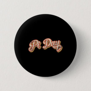 Retro Pi Day Text Gift Vintage Math Teacher Studen Button