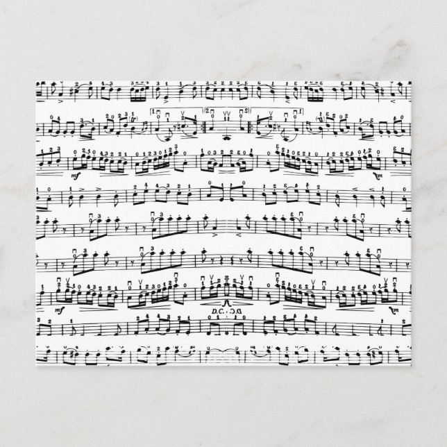 Retro Piano Sheet Music Notes Pattern (Front)