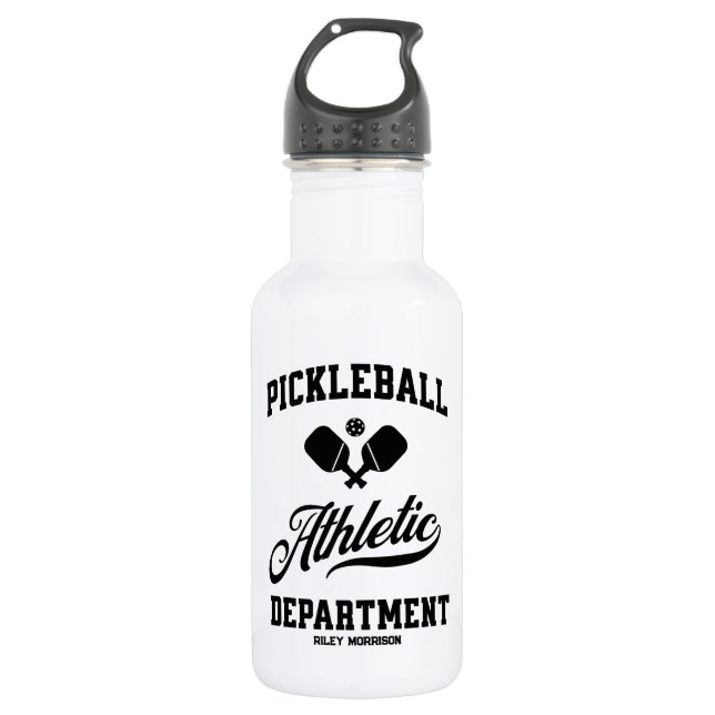 Retro Pickleball Athletic Department Custom Stainl Stainless Steel Water Bottle (Front)