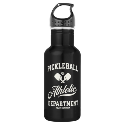 Retro Pickleball Athletic Department Custom Stainless Steel Water Bottle