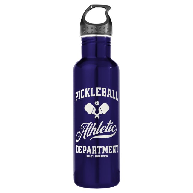 Retro Pickleball Athletic Department Custom  Stainless Steel Water Bottle (Front)