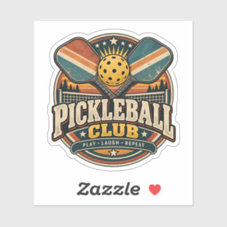 Retro Pickleball Club Sticker