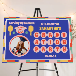 Retro Pickleball Graduation Party Photo Welcome Foam Board