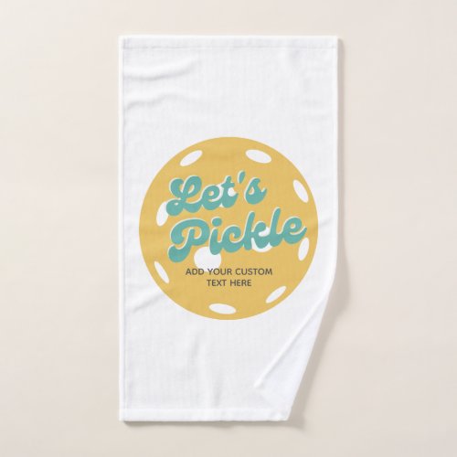 Retro Pickleball Lets Pickle Personalized Sweat Hand Towel