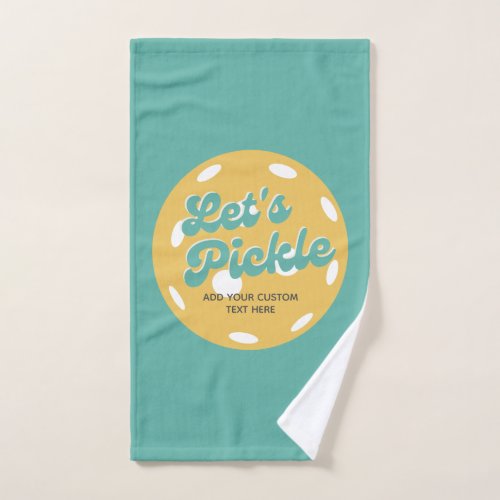 Retro Pickleball Lets Pickle Personalized Sweat Hand Towel
