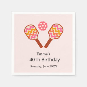 Retro Pickleball Paddles Birthday custom Napkins